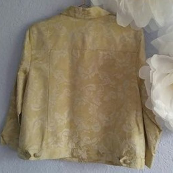 Heart of Palm Jacket Cotton Polyester Long Sleeve Collared SZ 14 - Picture 6 of 6